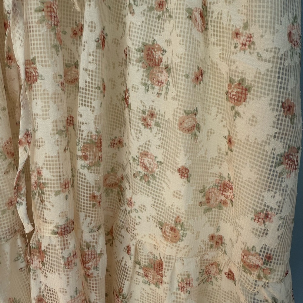 Altar'd State Romantic Ruffled Cream Floral Maxi - Picture 5 of 10